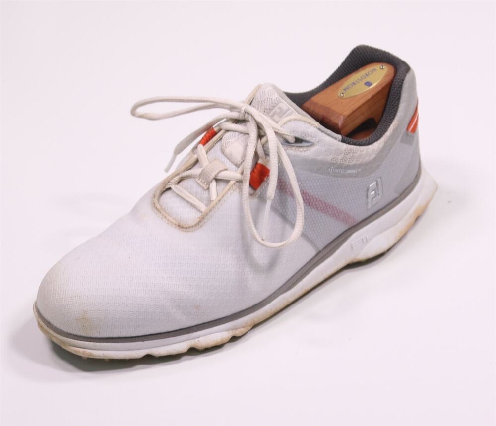 FootJoy Pro SL Sport Golf Shoes White Light Grey Orange Men's US 10 M